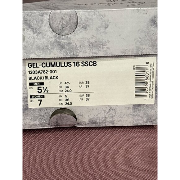 Asics Gel-cumulus 16 Sscb in Black Womens 7 New with Box Sneakers - Picture 12 of 16